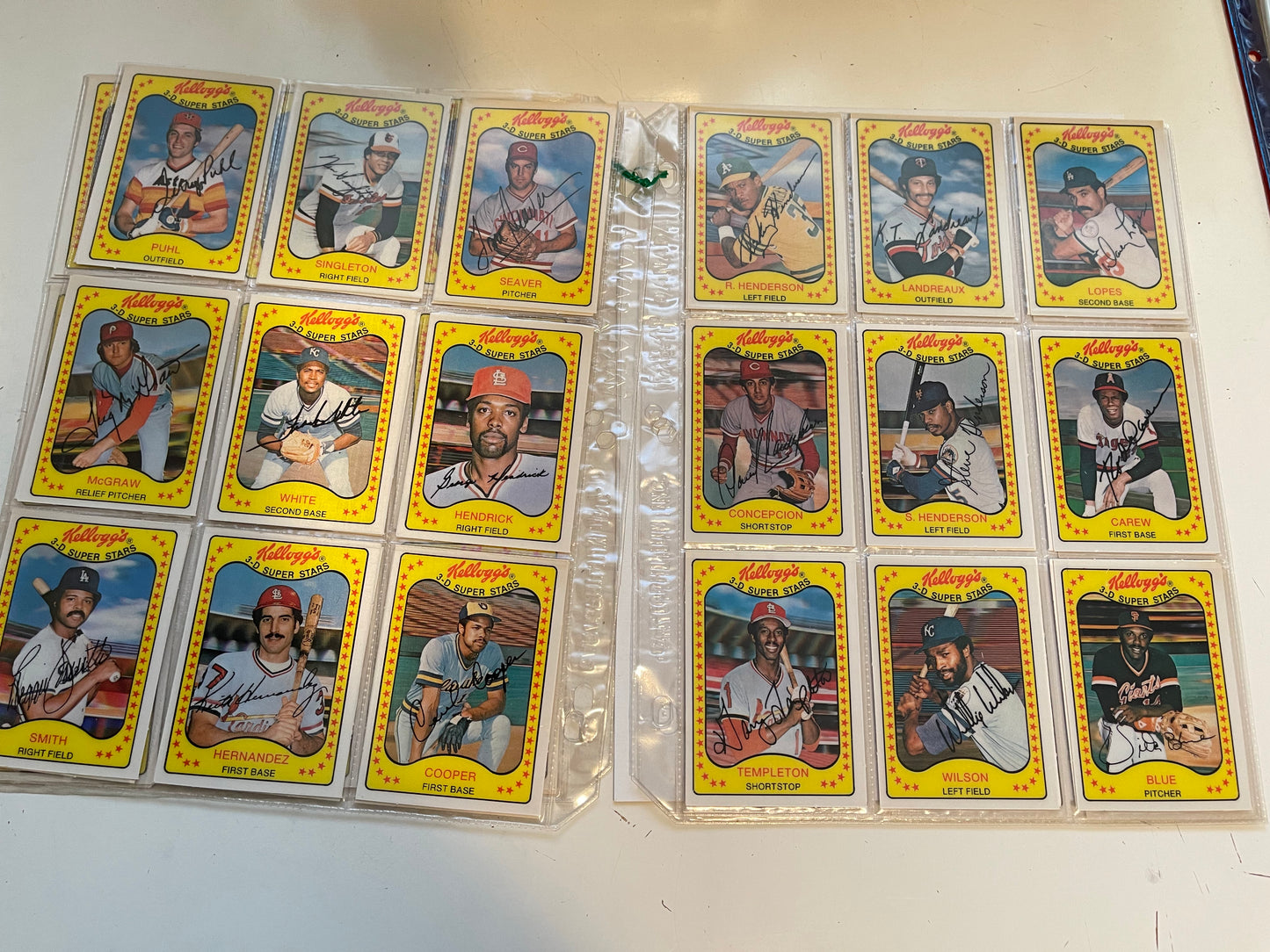 1981 Kellogg’s baseball 3D cards set