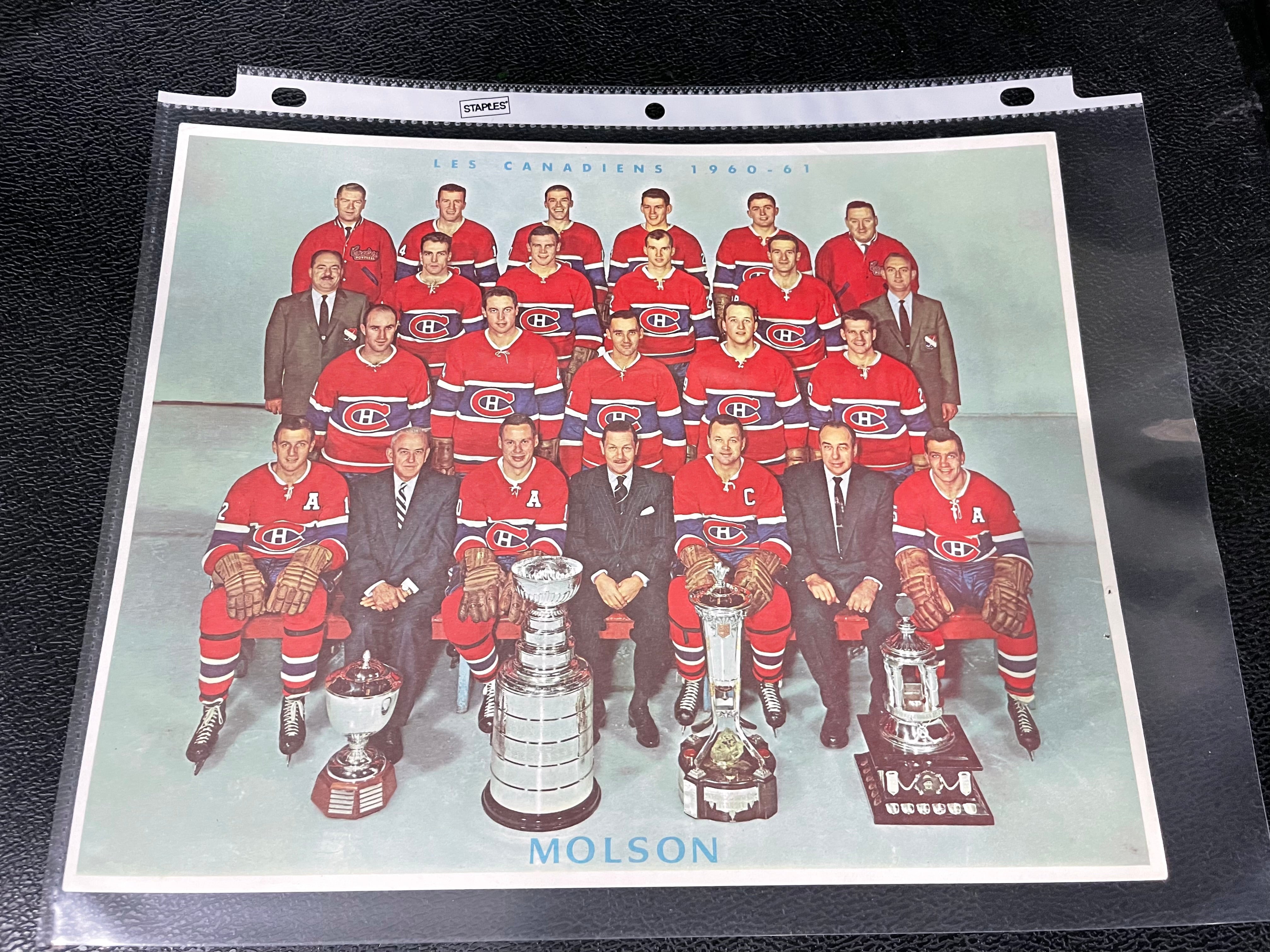 Montreal Canadiens hockey team photo Molsons 1960-62