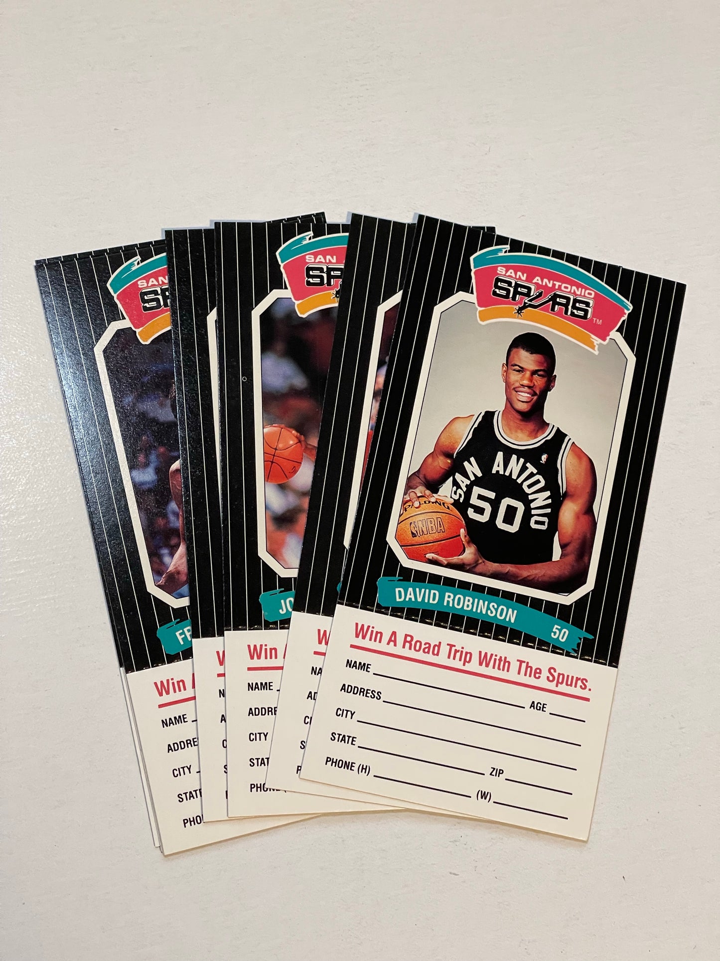 David Robinson rookie and team police cards set 1989