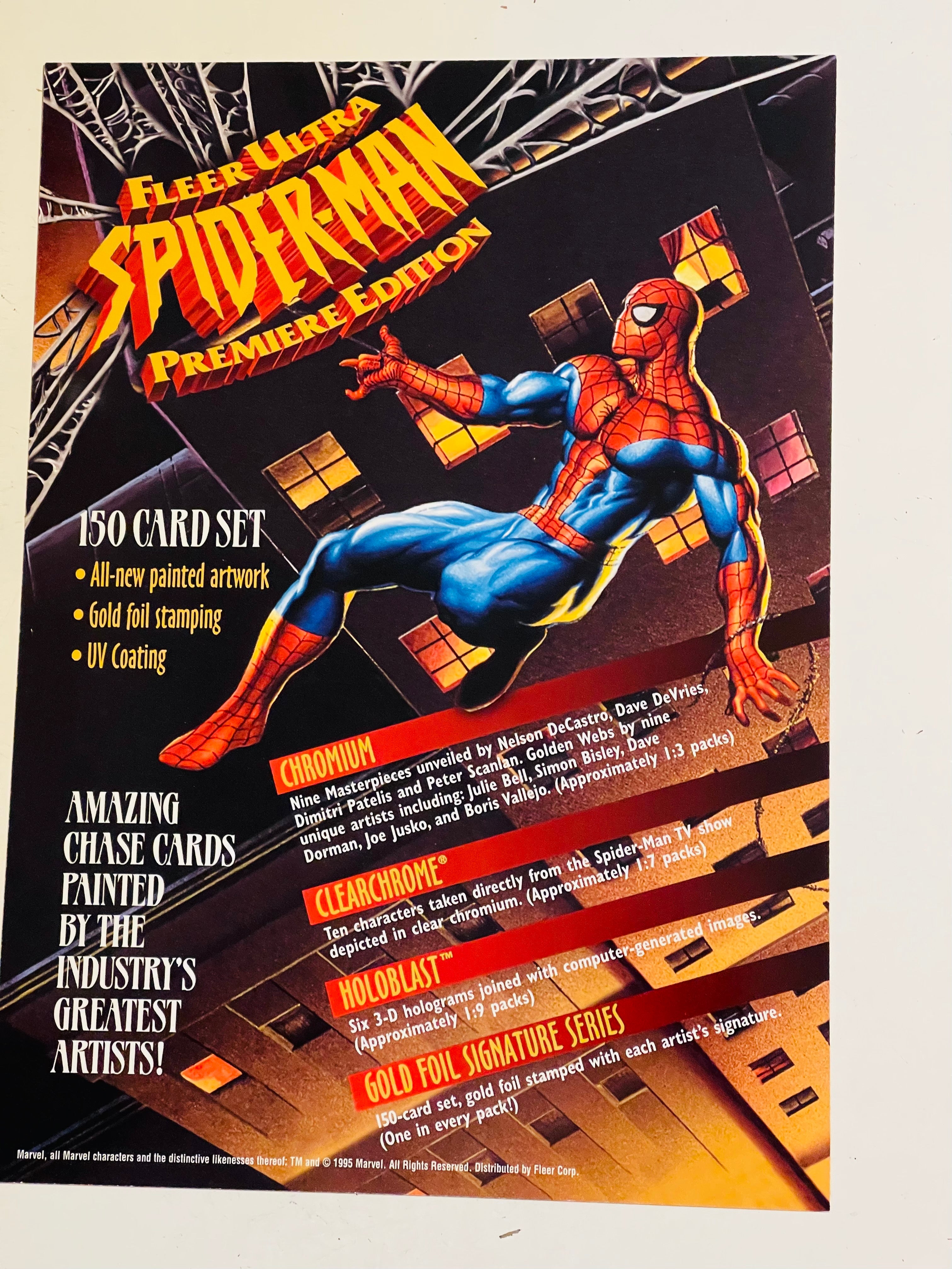 Fleer Ultra Spider-Man rare uncut cards sheet 1995