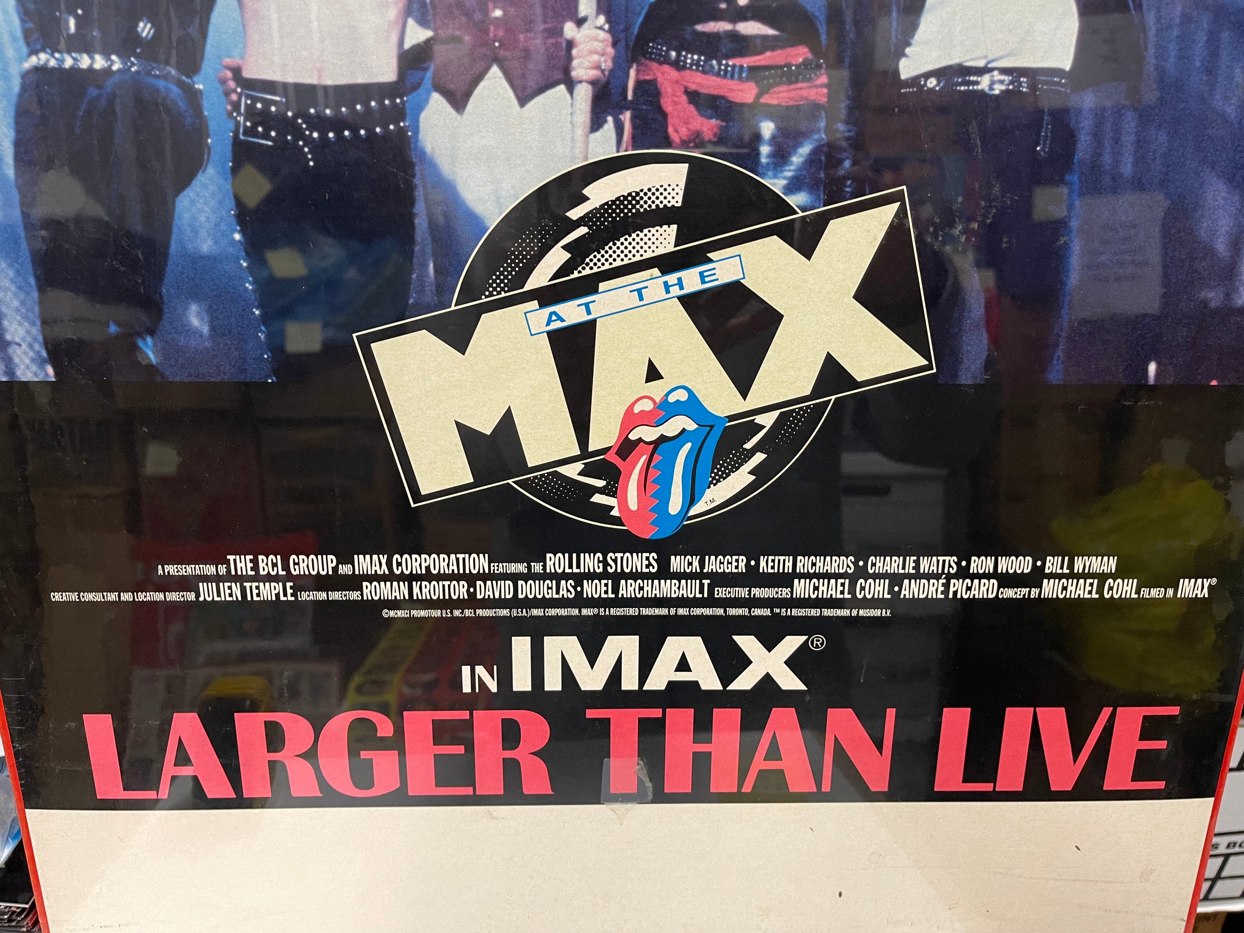 Rolling Stones rare IMAX film movie posters matted 1991