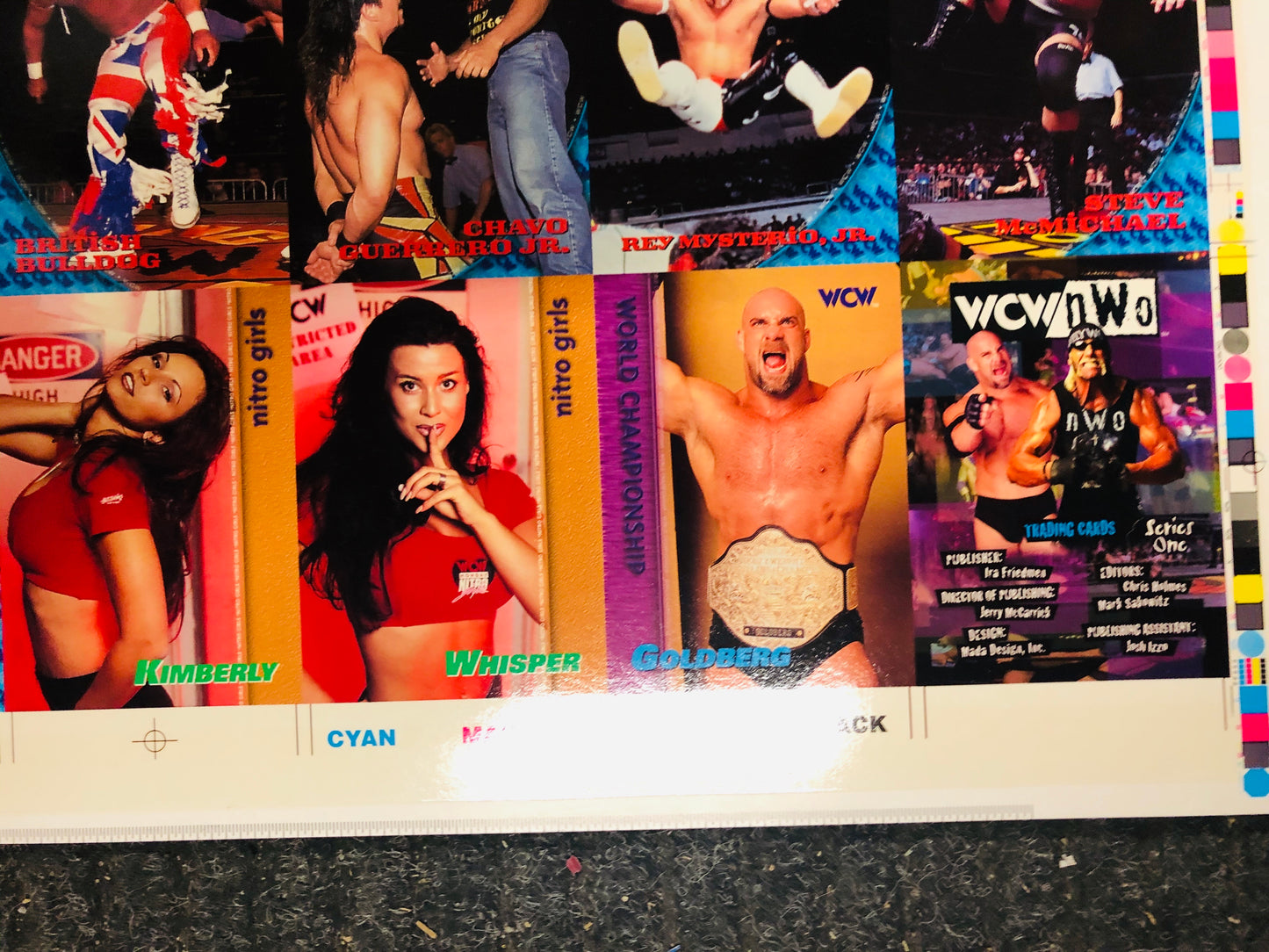 Wrestling WCW rare uncut cards sheet 1995