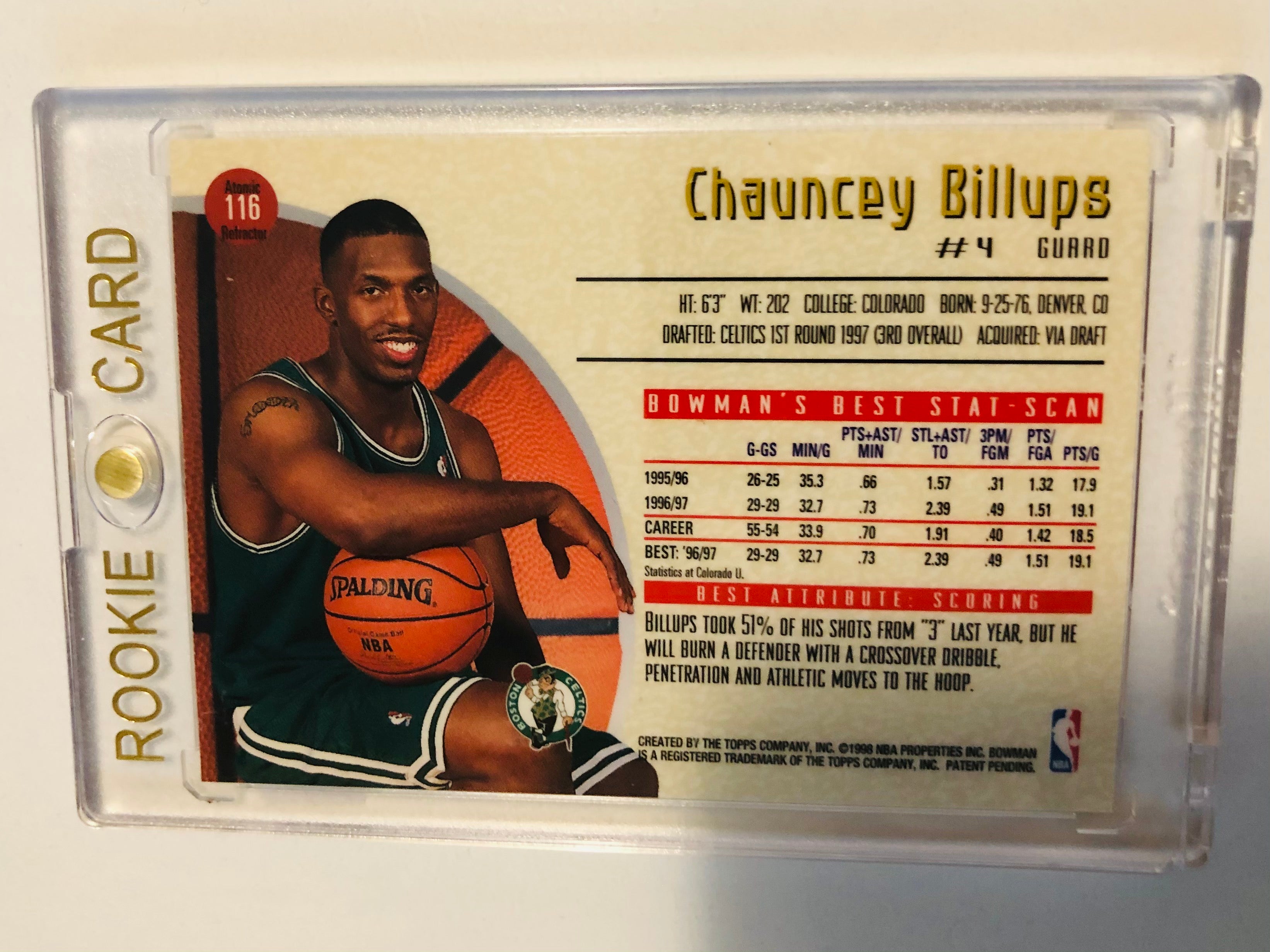 Chauncey Billups Topps Atomic refractor basketball card