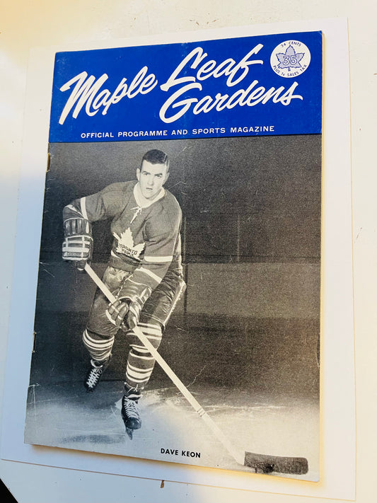 Maple Leaf Gardens original game program Leafs vs Canadiens 1963