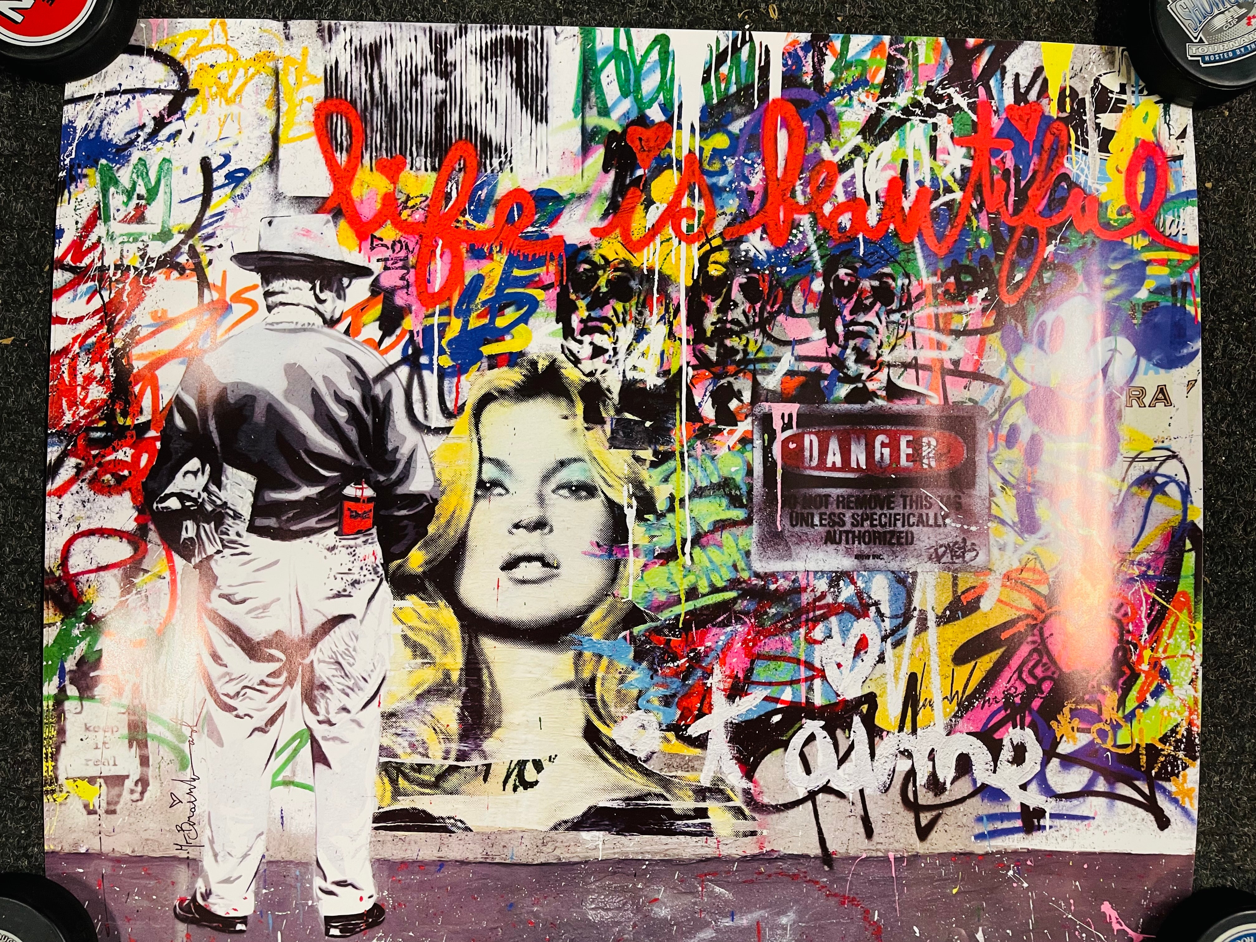 Life is Beautiful Mr. Brainwash Art Basel limited edition poster 2011