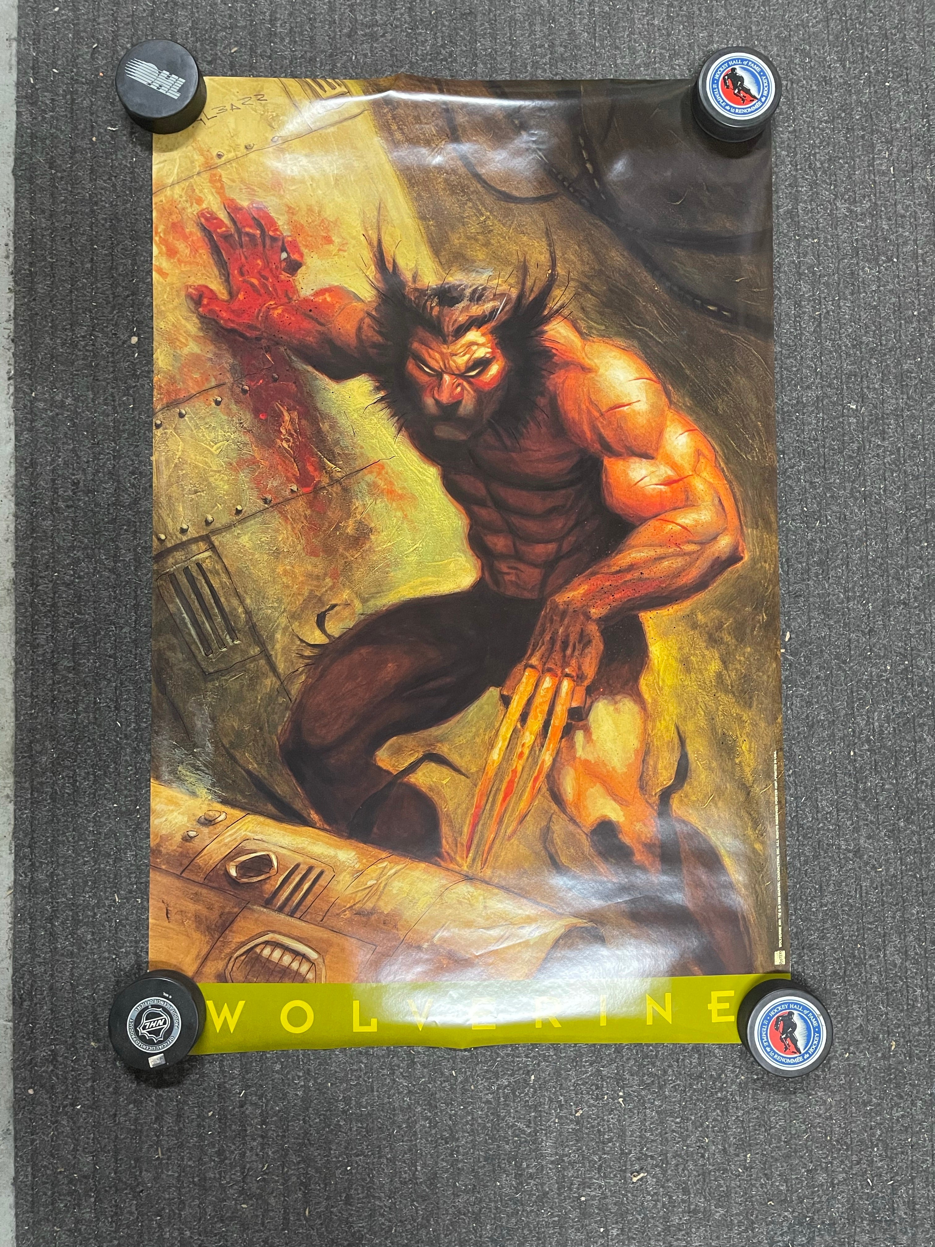 Wolverine vintage comic poster rare find early 1990s