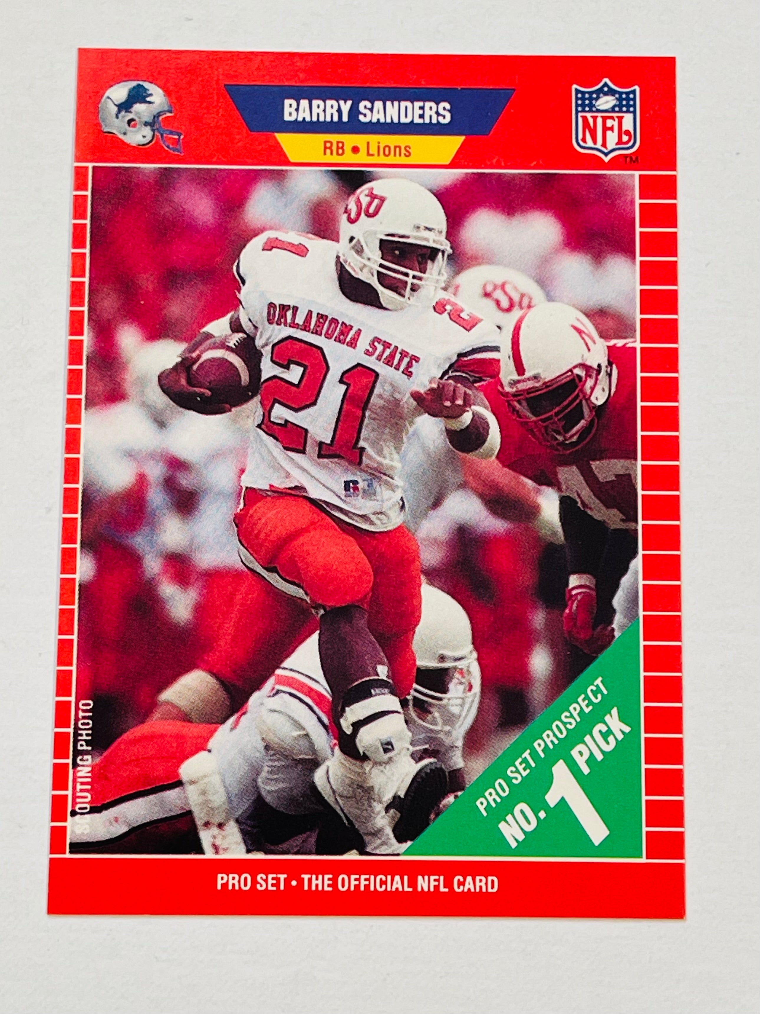 Barry Sanders football high grade condition rookie card 1989