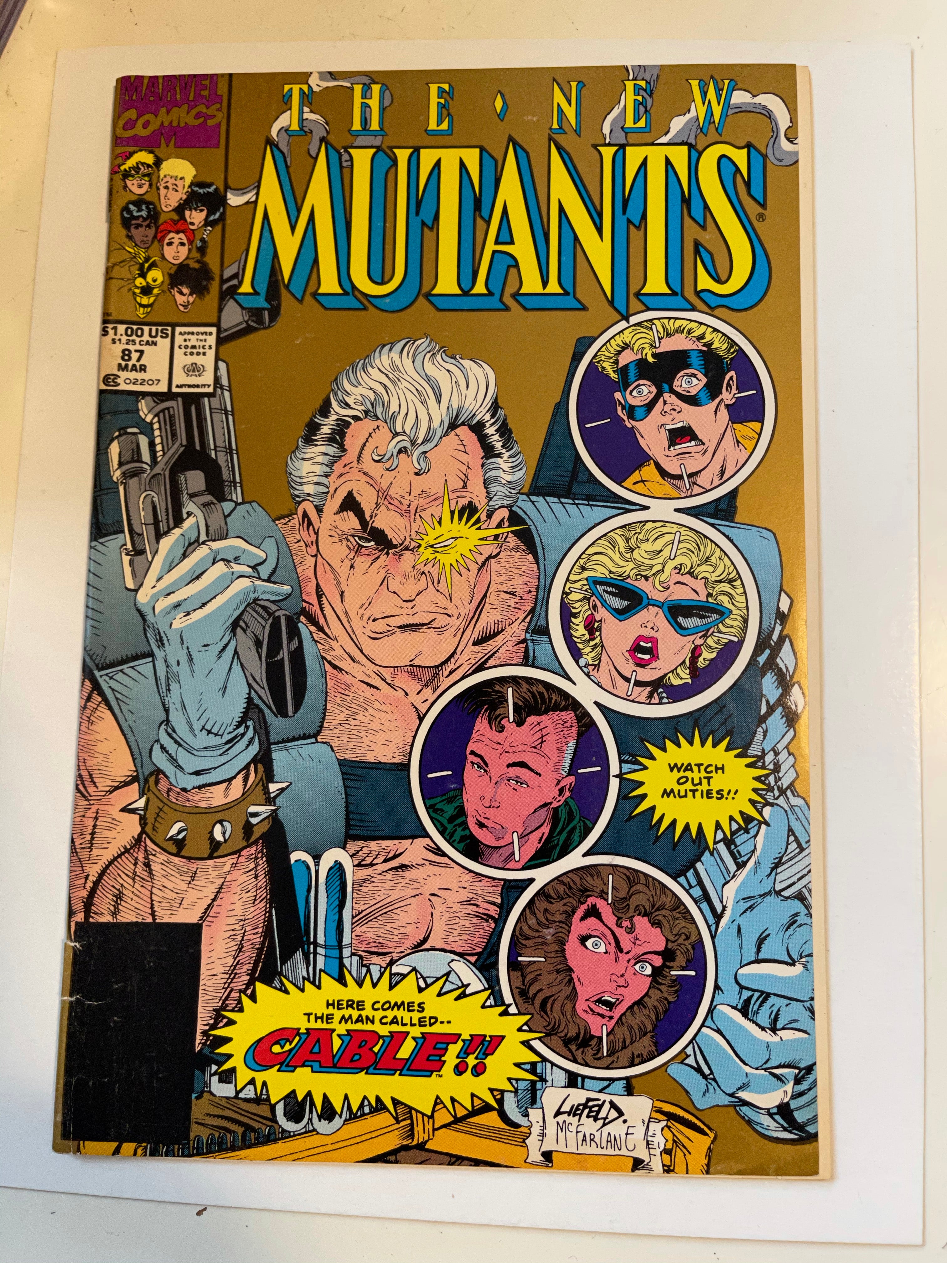 The New Mutants (first appearance Cable ) #87 comic 2nd print