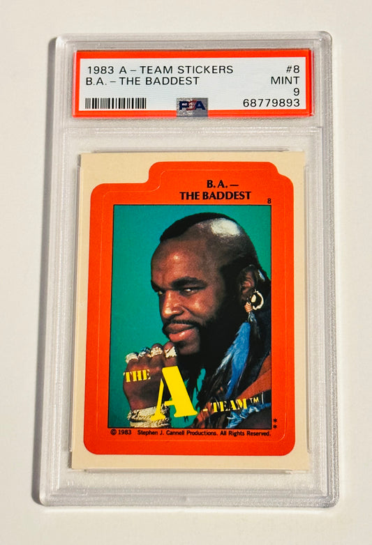 1983 A-Team BA Badest high grade rare PSA 9 sticker