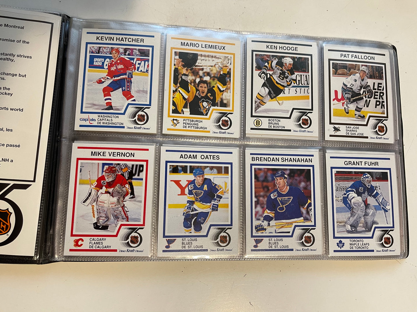 Kraft hockey cards set with insert sets in binder 1991