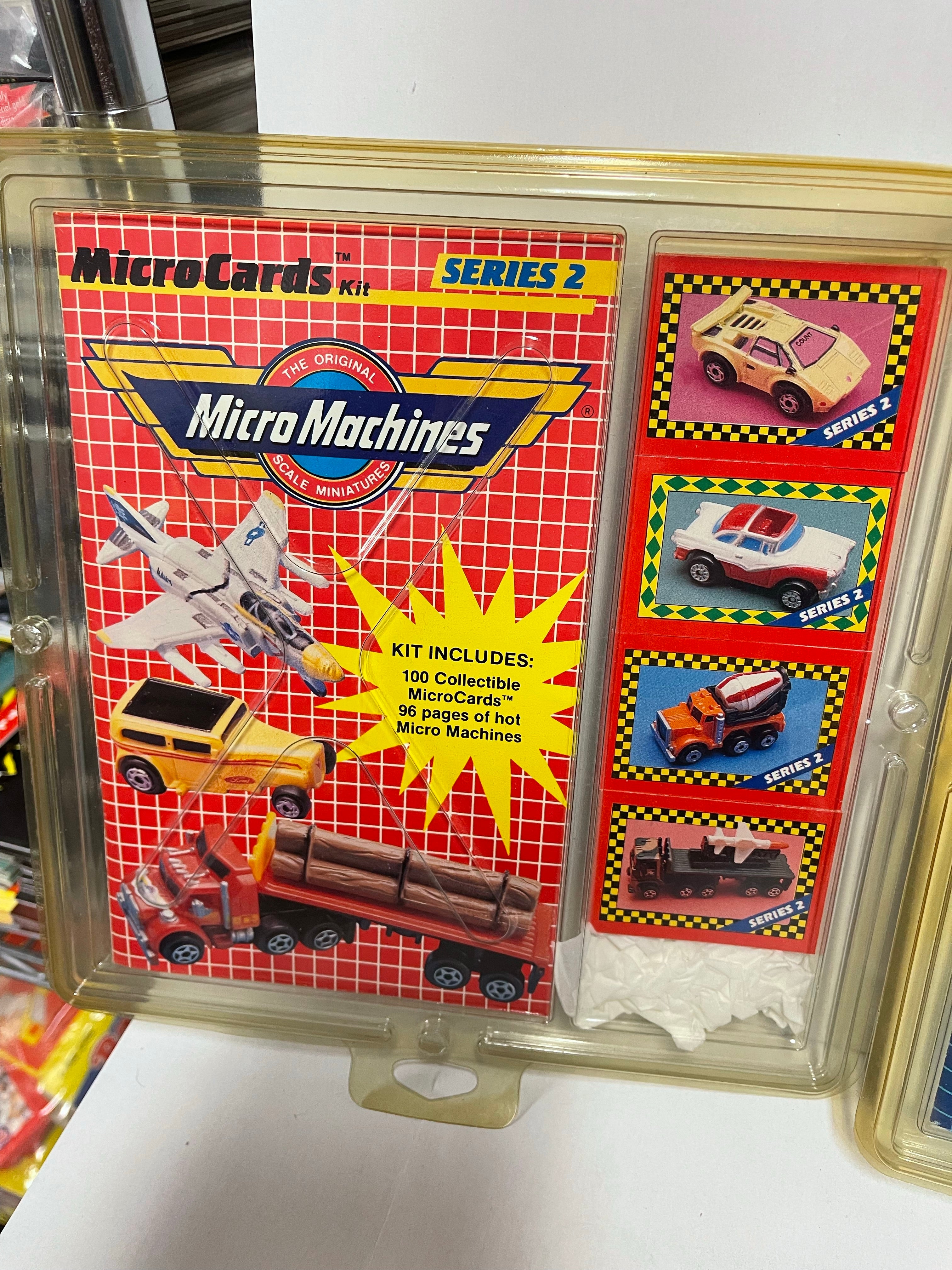 Micro Machines Series 1 and 2 cards sets with both albums 1980s-1990s