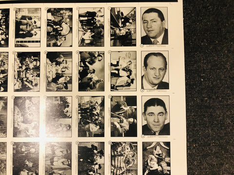 Three Stooges rare uncut cards sheet 1989