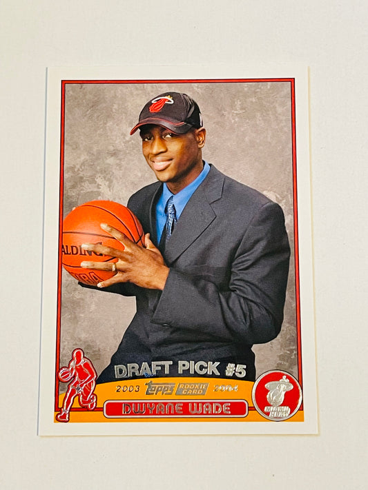 Dwayne Wade Topps basketball rookie card 2003