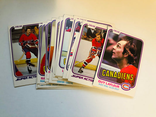 Montreal Canadiens hockey cards opc team set 1981