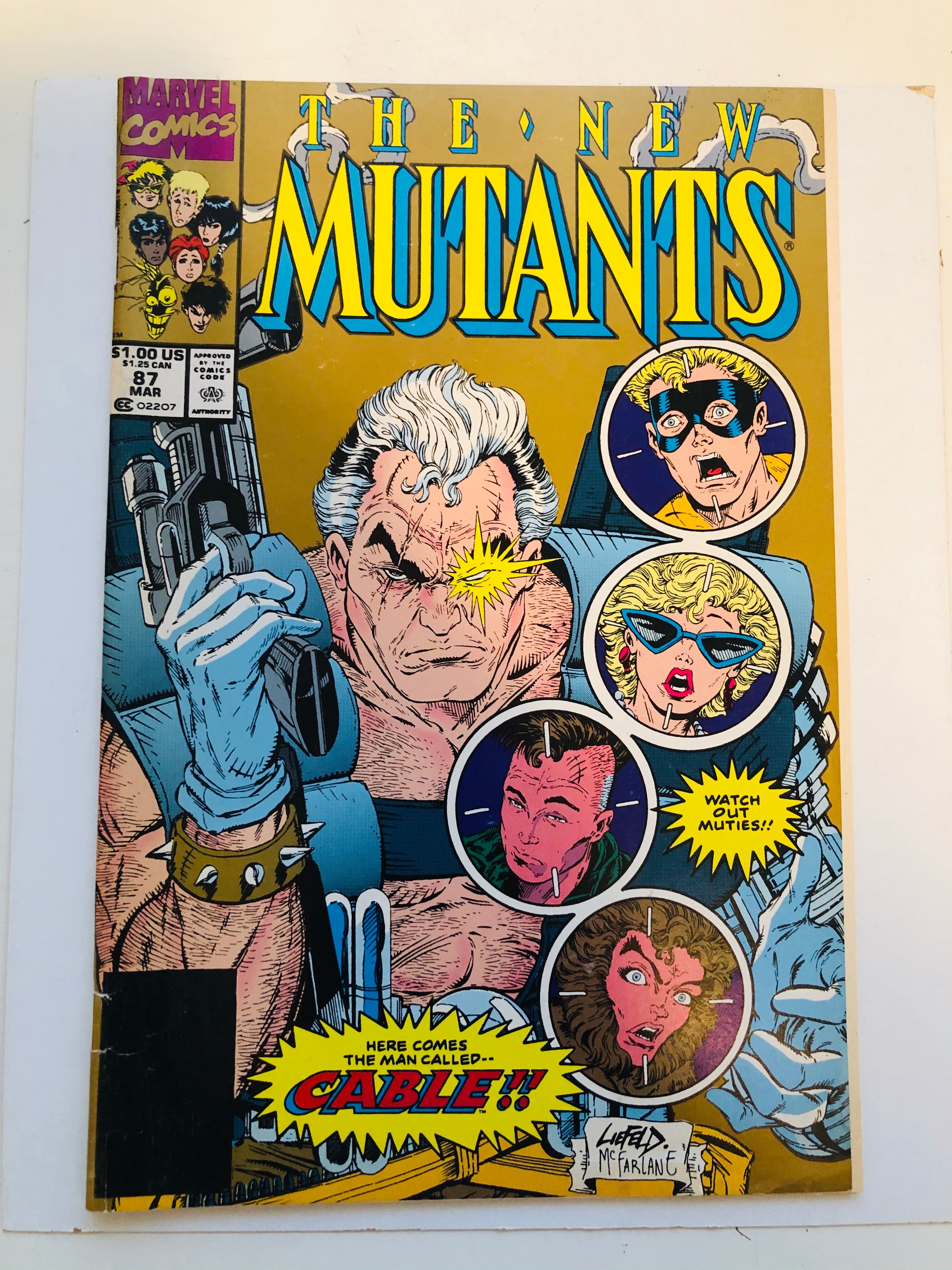 New Mutants #87 1st app. Cable rare gold 2nd print comic