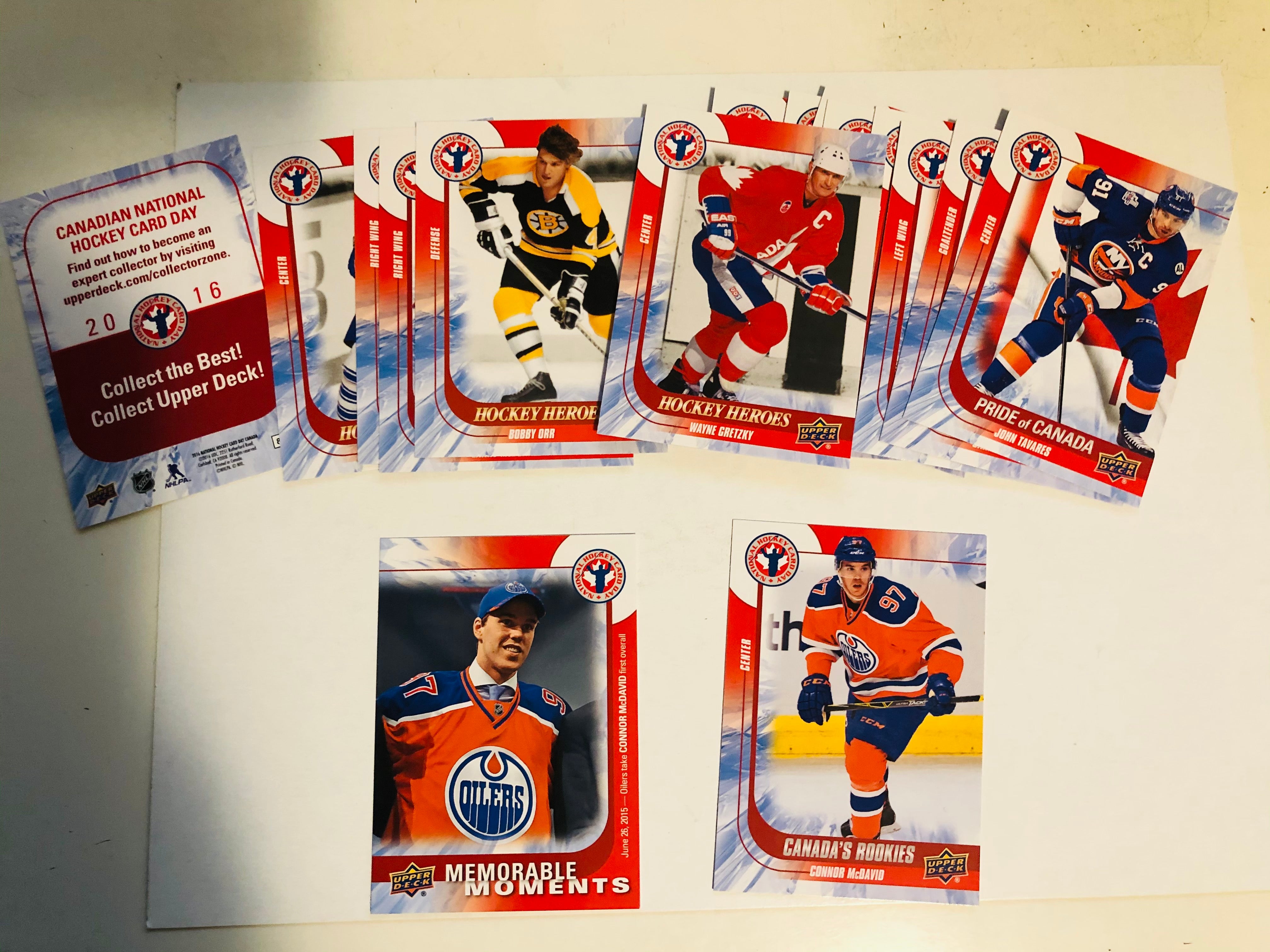 Connor McDavid and the set Canada trading cards day 2016
