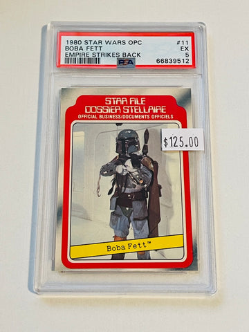 Star Wars Opc Boba Fett PSA graded card 1980