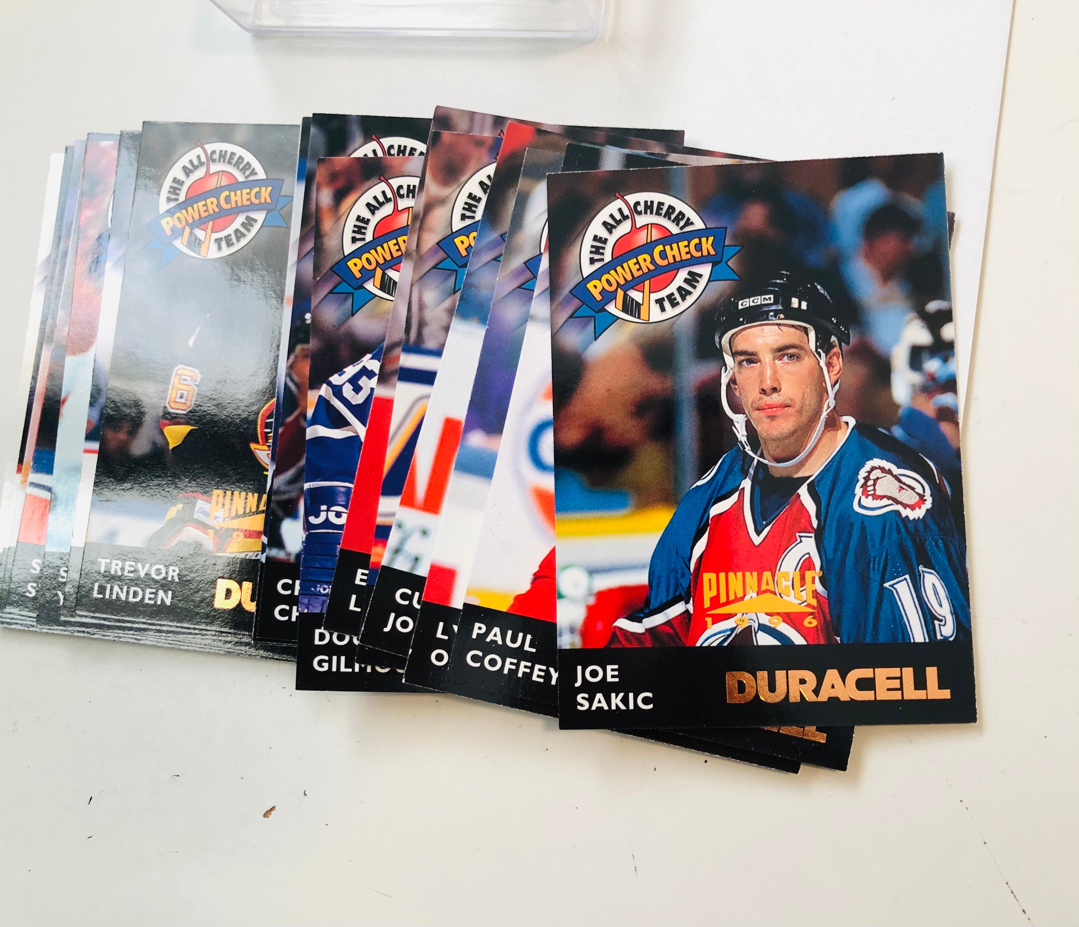 1996/97 NHL hockey Duracell batteries insert hockey cards set