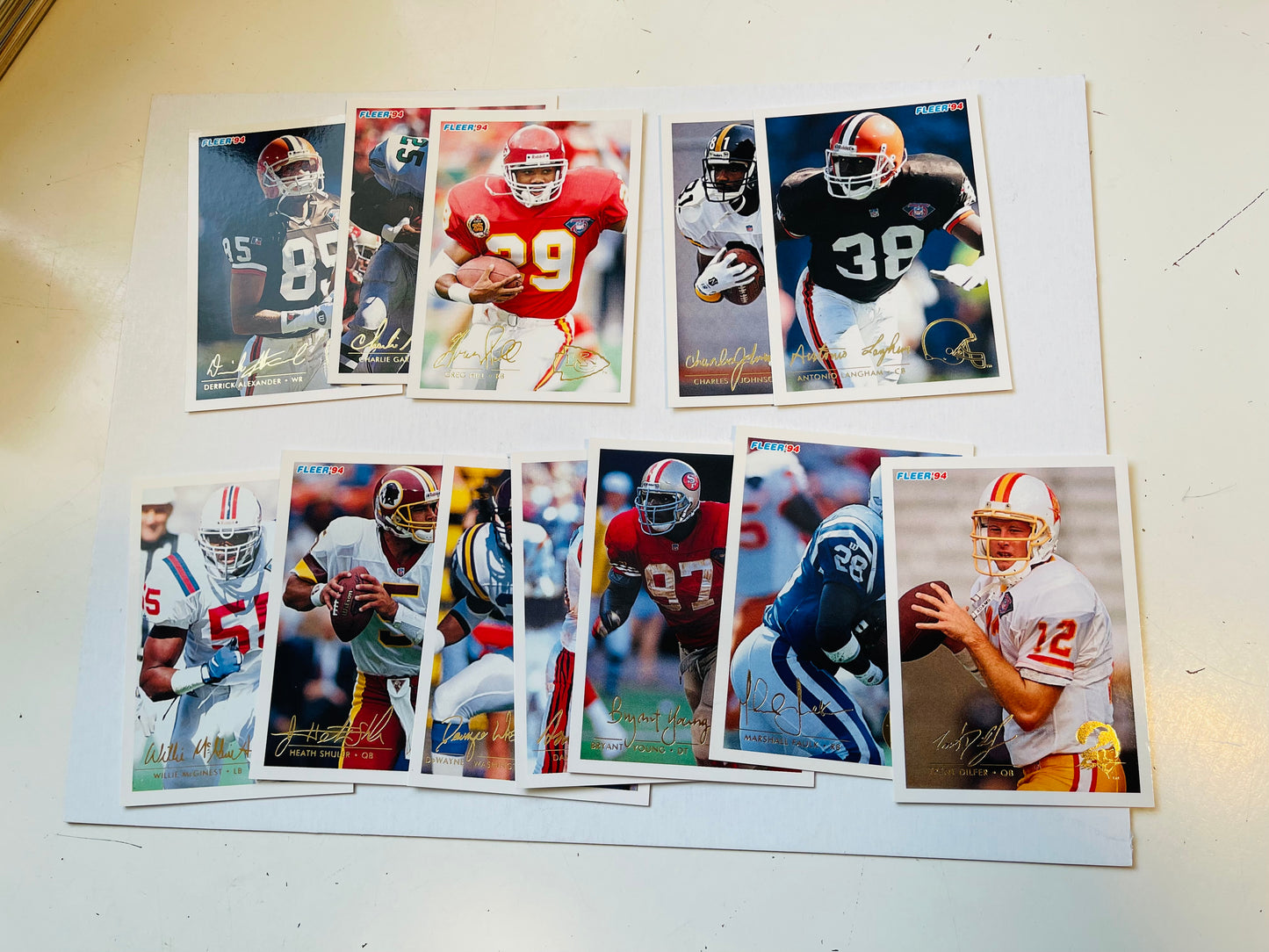 1994 Fleer Football rookies exchange insert cards set