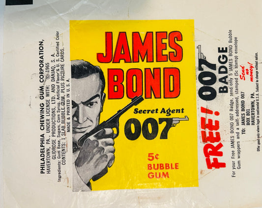 James Bond rare card wrapper from 1965