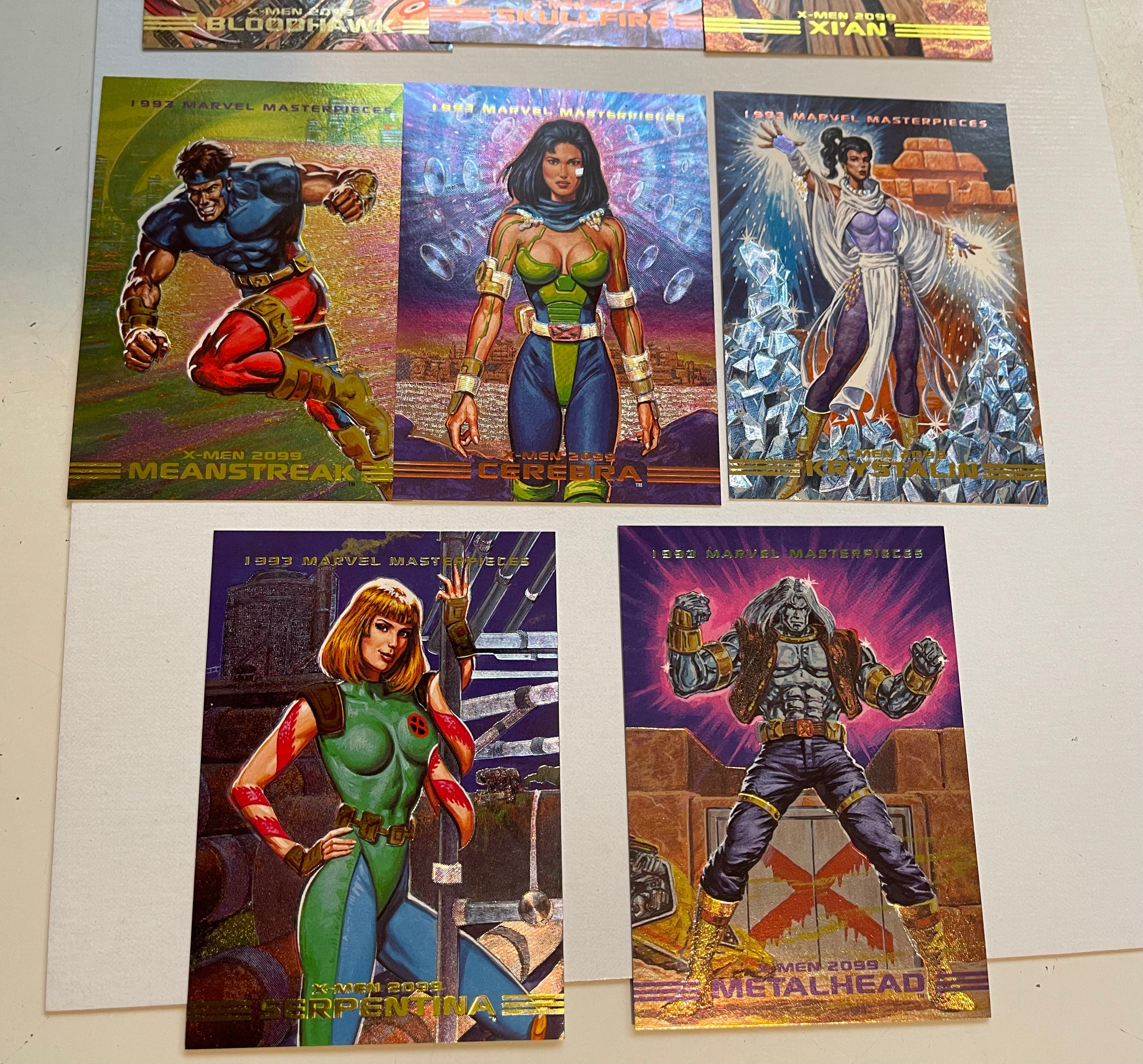 Marvel Masterpieces rare foil insert cards set 1993