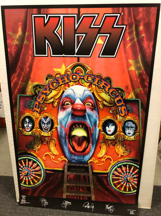 Original vintage Kiss concert poster from 1990s