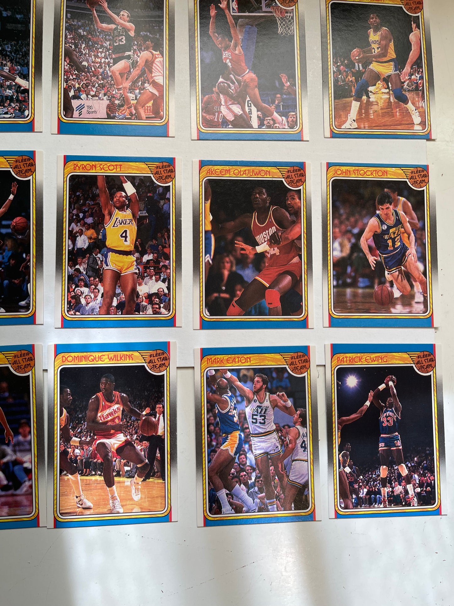 1988 Fleer basketball 12 All-Stars cards set