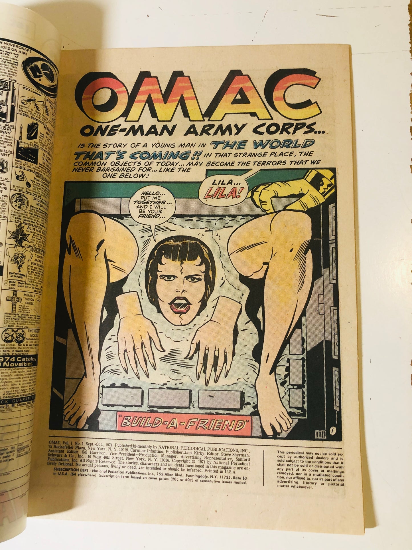 Omac One Man Army #1 high grade comic book 1974