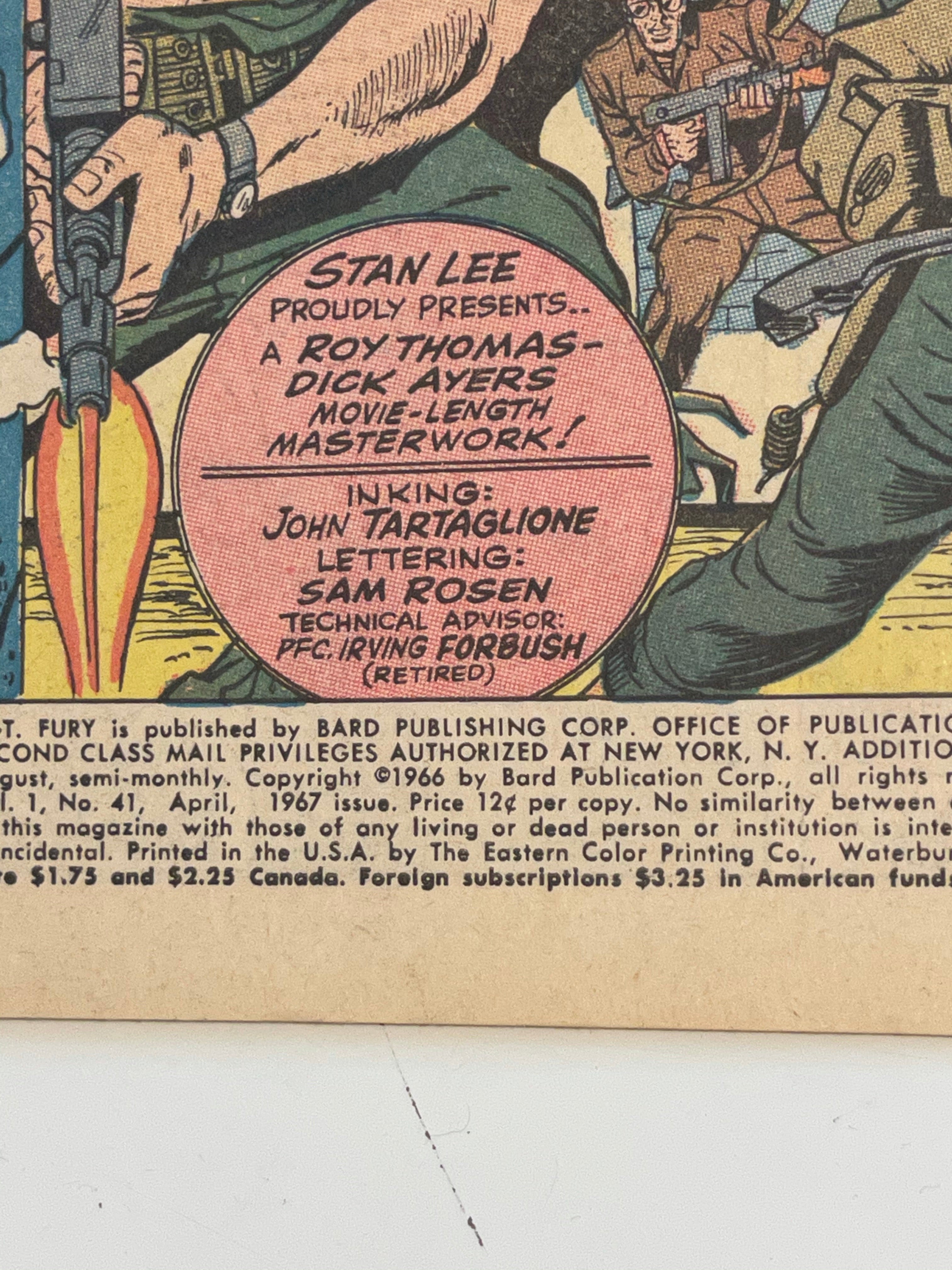 Sgt.Fury and his Howling Commandos #41 comic book 1967