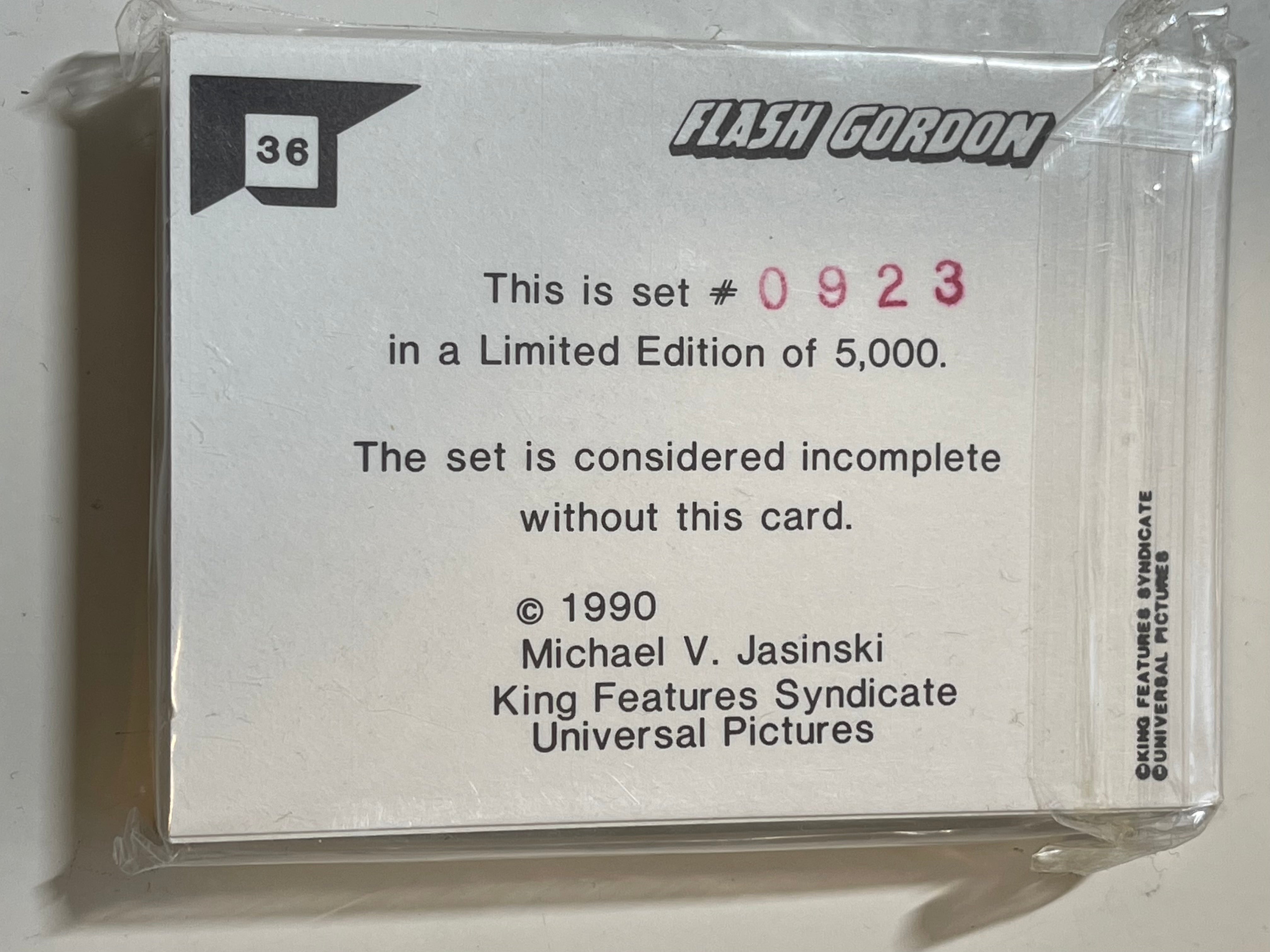 Flash Gordon rare series 1 numbered cards set 1990