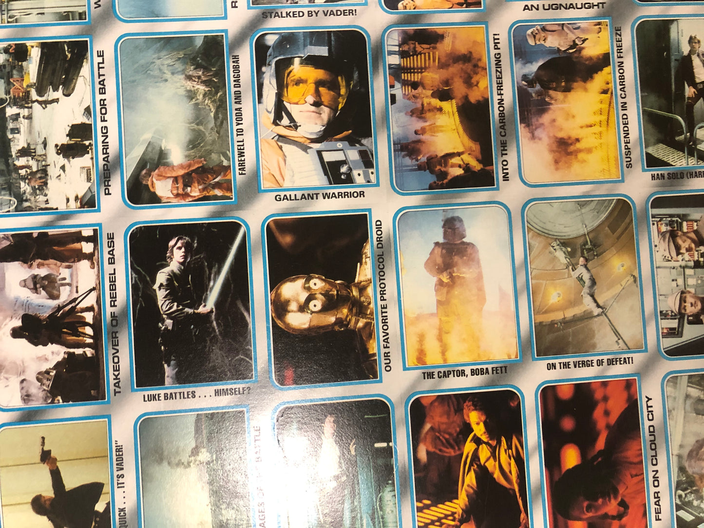 Star Wars Empire Strikes Back series 2 rare uncut cards sheet 1981