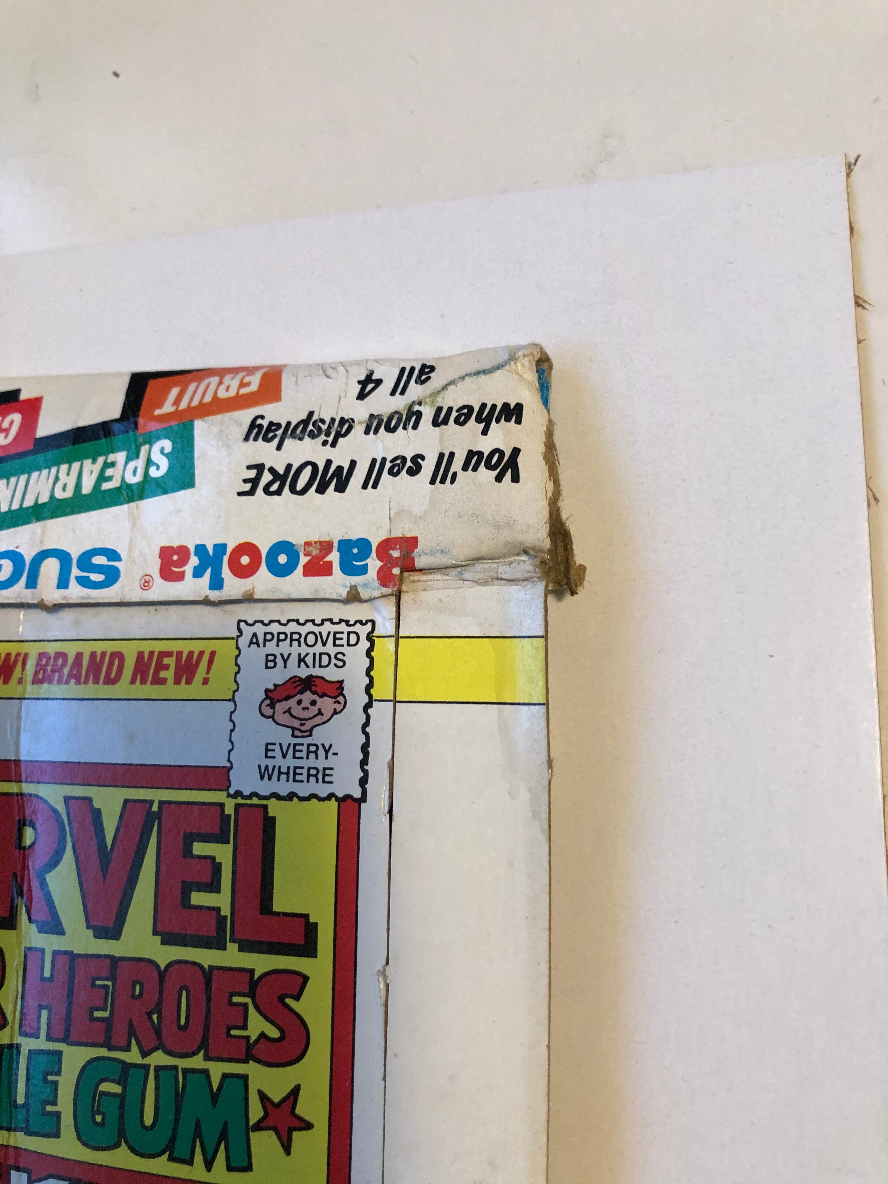 1975 Topps Marvel Superheroes stickers rare empty display box