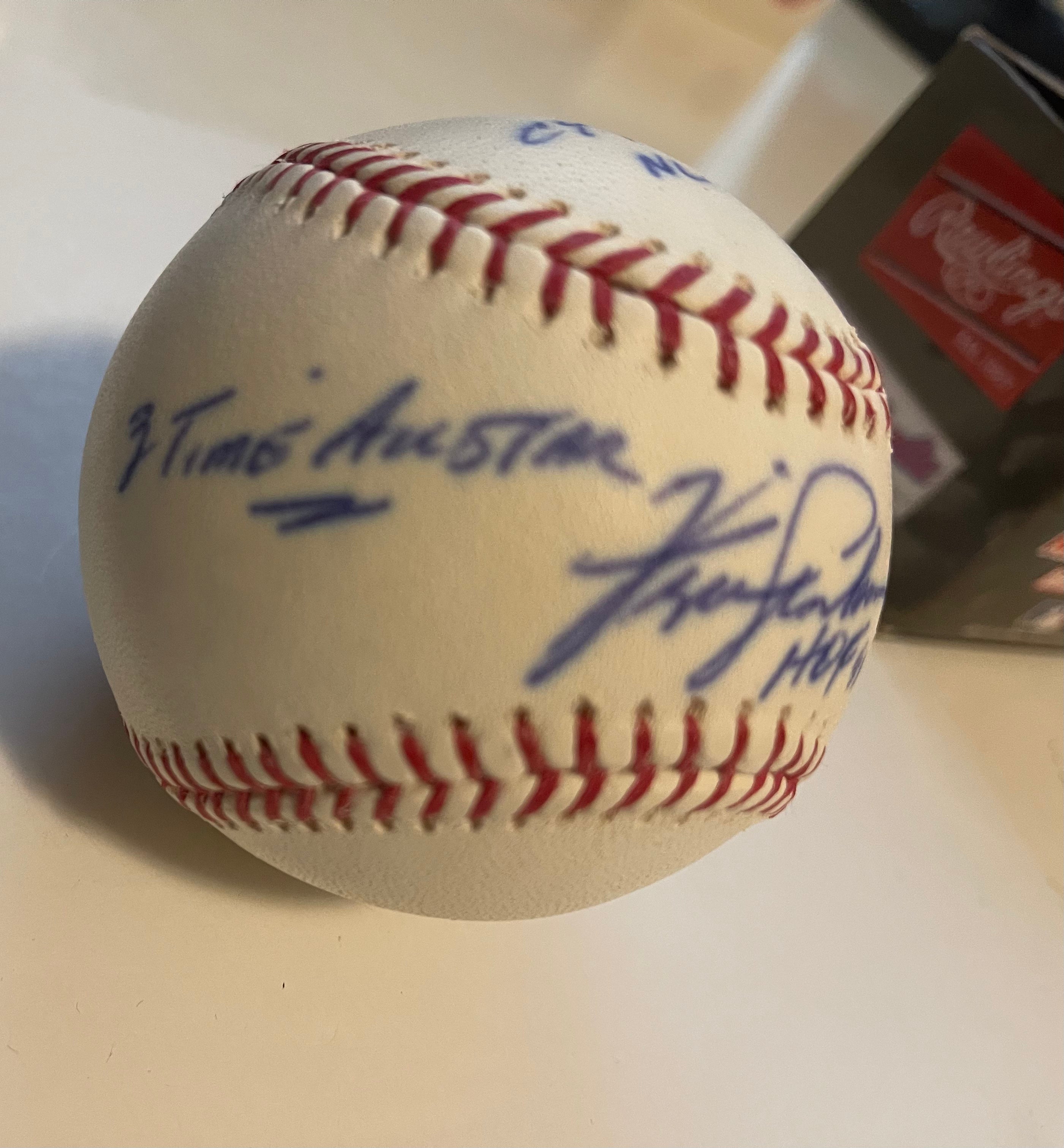 Fergie Jenkins inscription signed baseball with COA