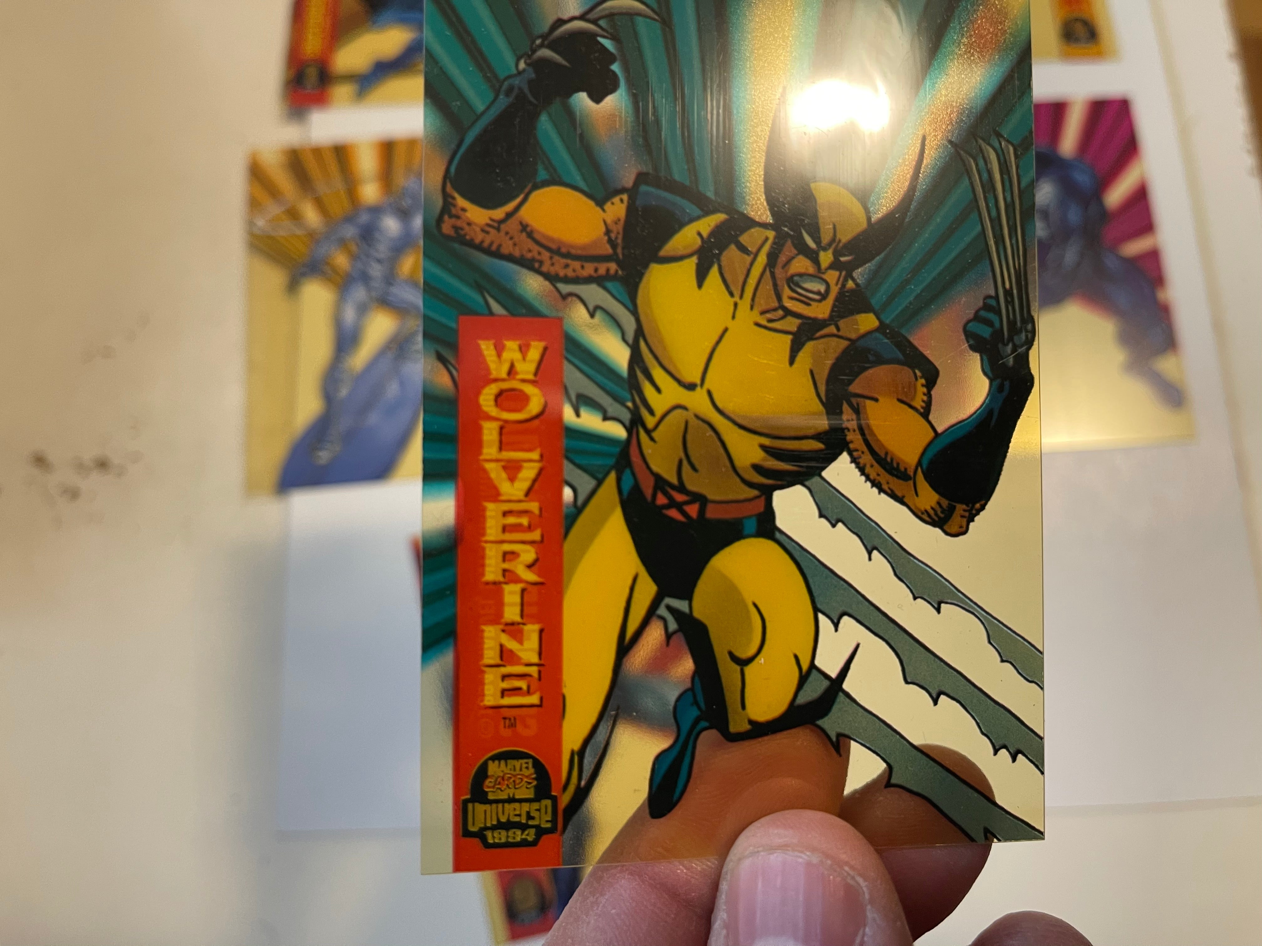 Marvel universe Suspended Animation insert clear cards set 1994